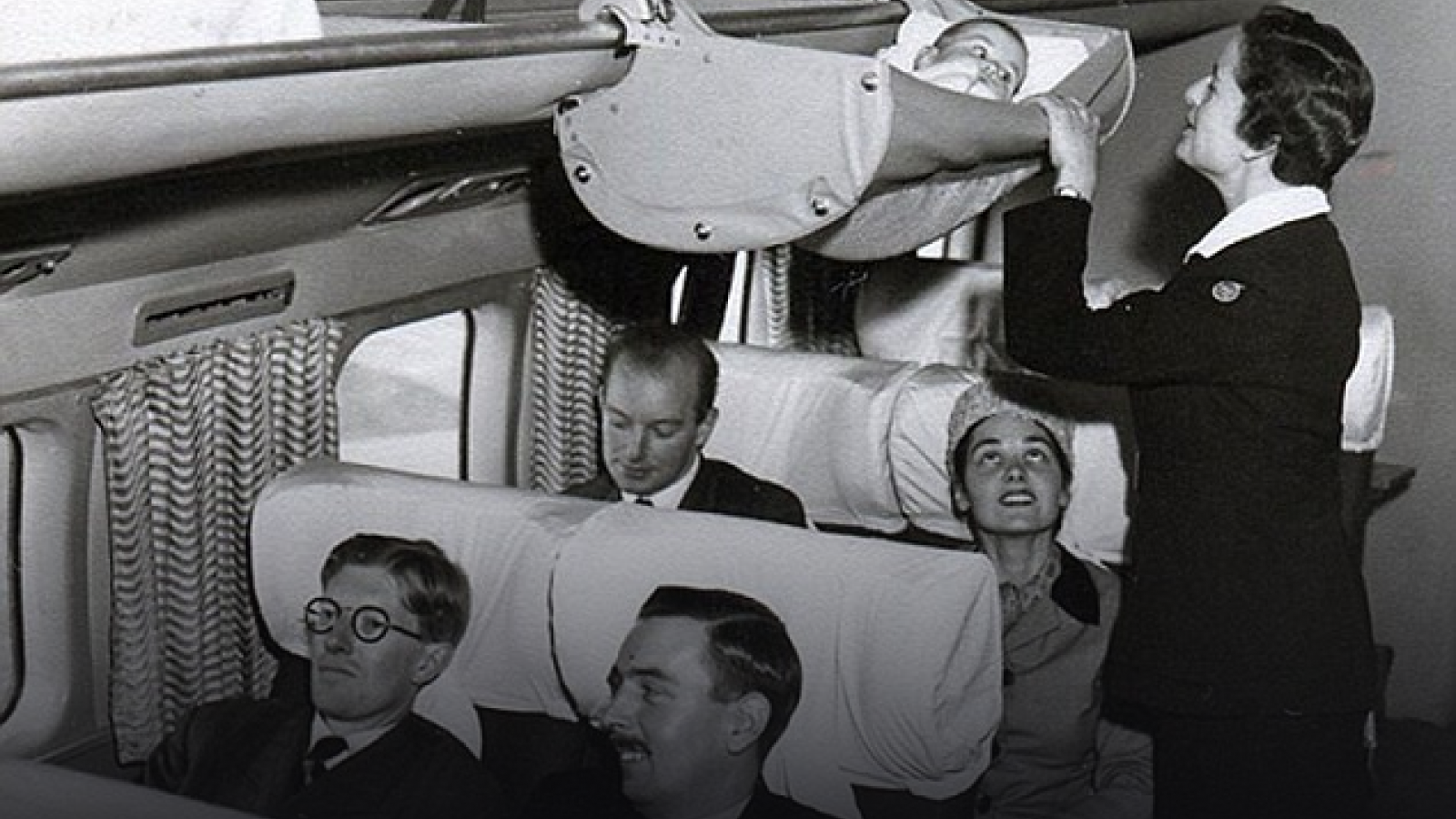 Rare Image of How Babies Used to Travel on Airplanes in 1950s