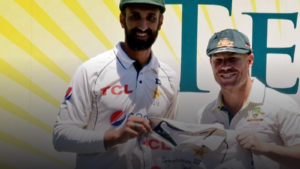 "In the Spirit of Cricket: Shan Masood Presents Babar Azam’s Signed Shirt to David Warner on His Farewell"
